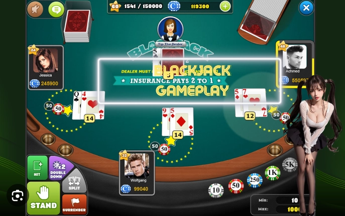 blackjack gameplay card games